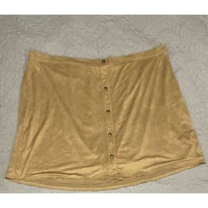 Torrid Camel Suede Feel Mini Skirt 4X